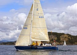 J/30 sailing off Seattle