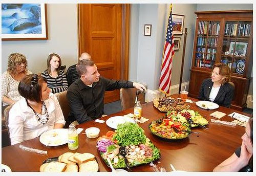 kay hagan lunch with wounded warriors