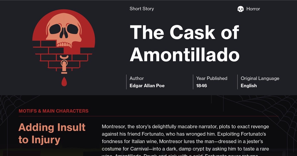 The Cask Of Amontillado Plot Diagram - Diagram For You