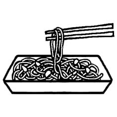 美しい花の画像 トップ100焼きそば イラスト 白黒