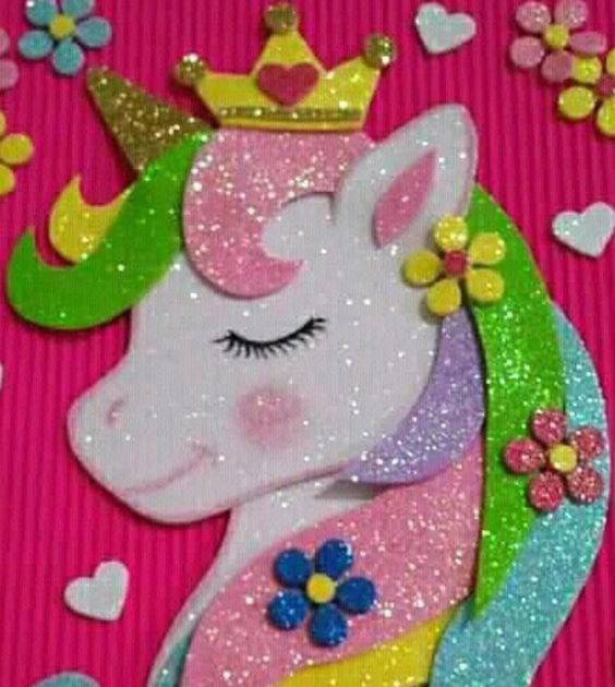 Einhorn Bastelvorlage