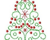 Scroll Christmas Tree Machine Embroidery Design 2 sizes - SimplySweetEmbroider Scroll Christmas Tree Machine Embroidery Design 2 sizes - SimplySweetEmbroider