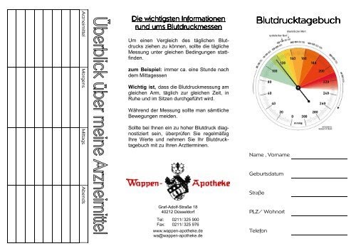 Blutdrucktabelle Morgens Mittags Abends Pdf - Blutdruck Und