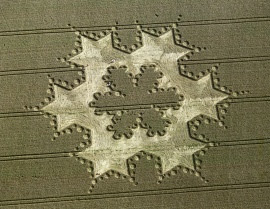 Crop Sign - Milk Hill, Wiltshire - August 8, 1997