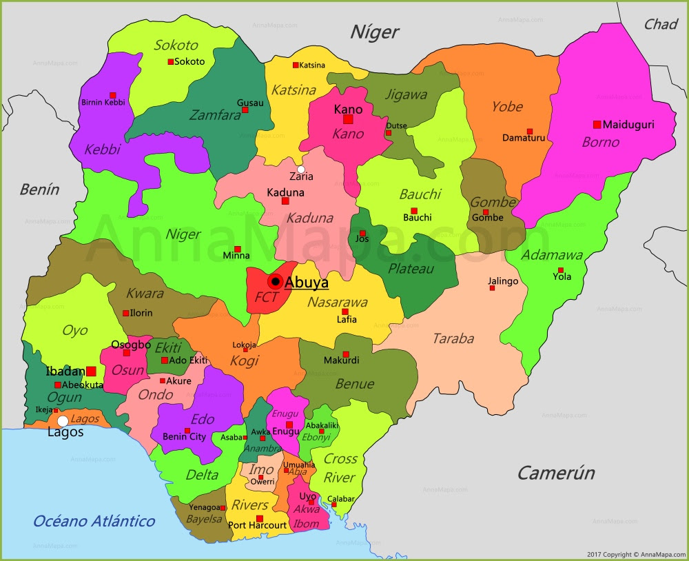 Nigeria Mapa Mapa