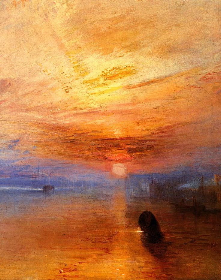 J M W Turner - El Combate; El Temerario remolcado a su último atraque
