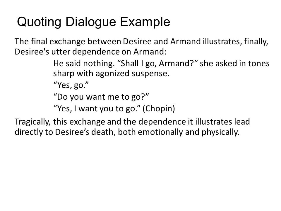 dialogue in the essay