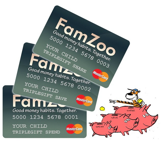 Put FamZoo Prepaid Cards into TripleGift Spend/Save/Share Pockets