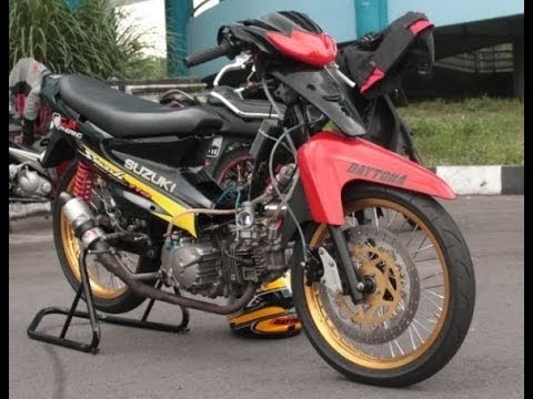 Modifikasi Motor Smash Warna Hitam Merah - Blog Motor Keren