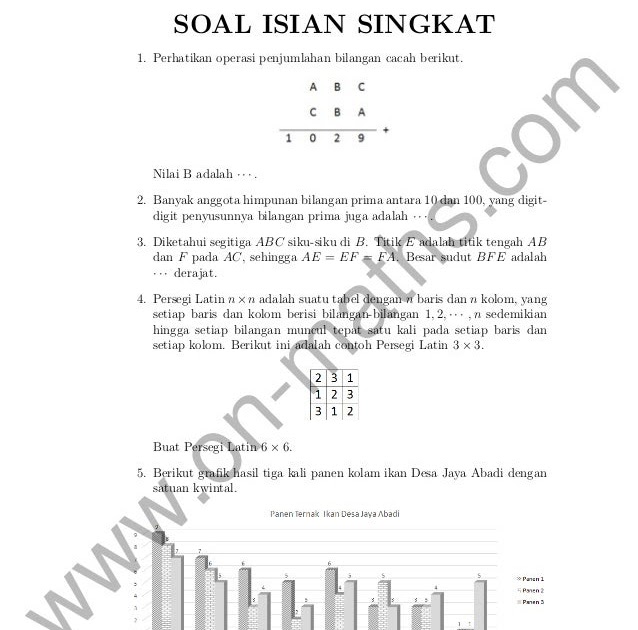 Download Soal Soal Olimpiade Ipa Sd