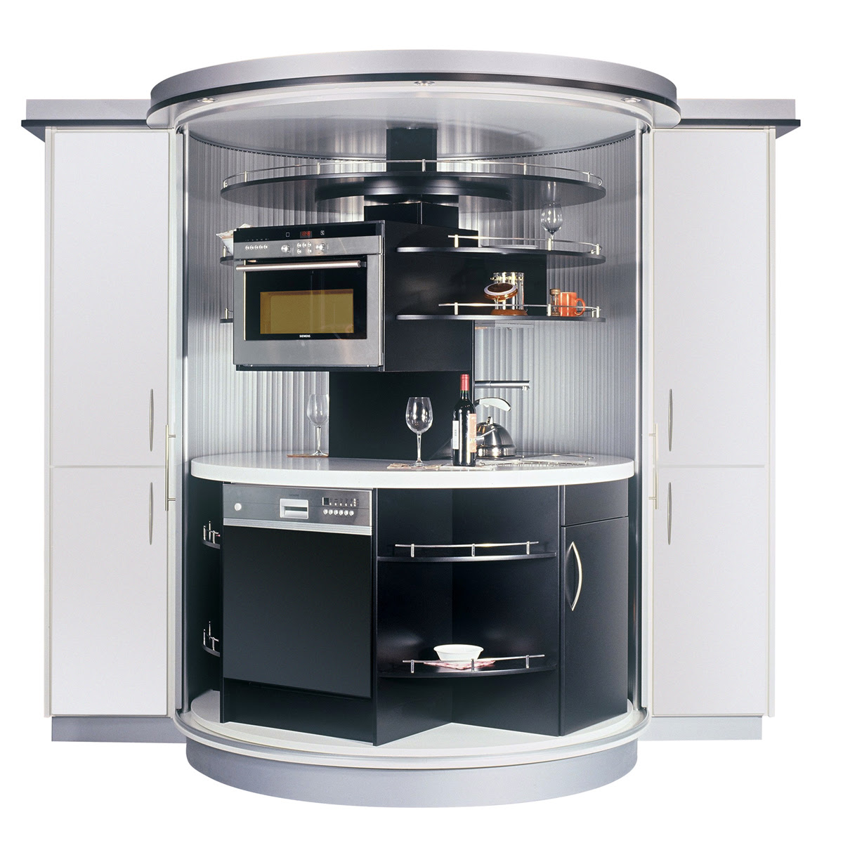 Revolving Circle Compact Kitchen iDesignArch Interior Revolving Circle Compact Kitchen iDesignArch Interior