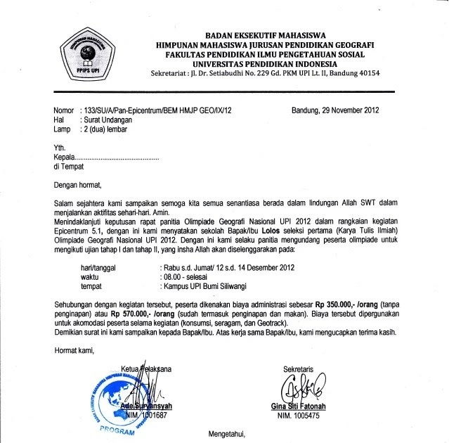 Contoh Surat Sosial Contoh Surat