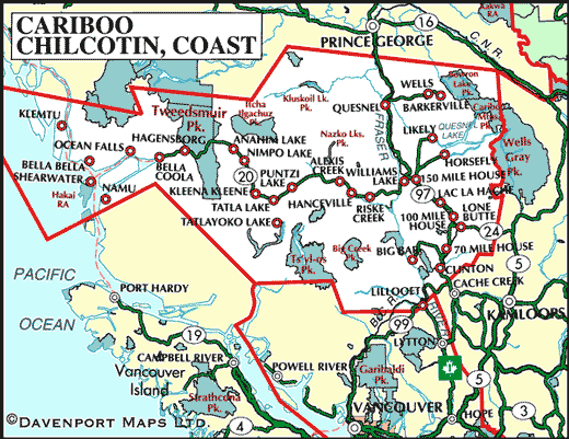 Williams Lake Bc Map | Island Maps