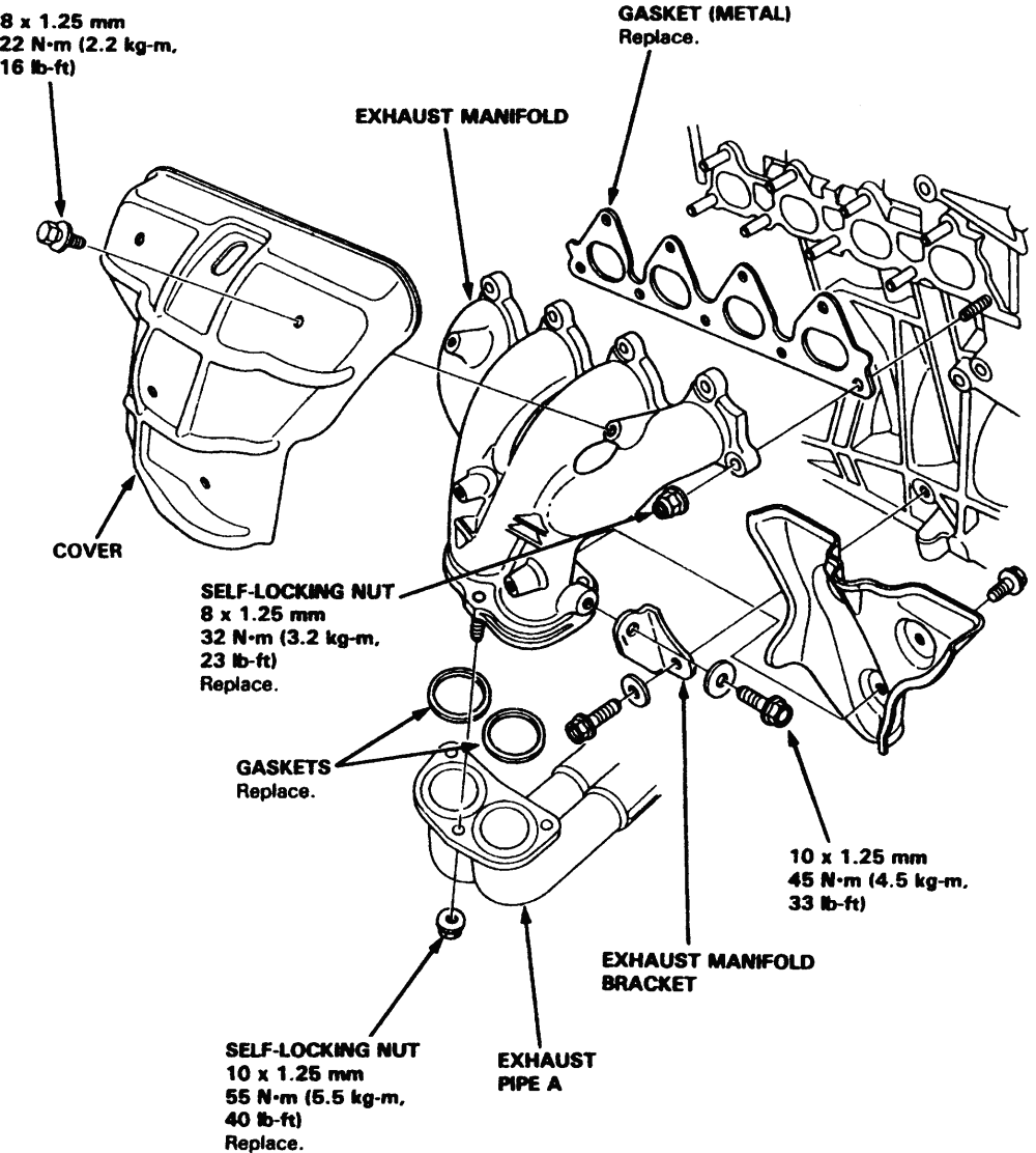 1999 Honda Civic Exhaust System Diagram - Honda Civic