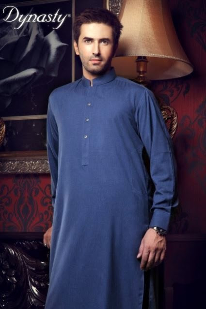 Mens-Wear-Cotton-Embroidered-Kurta-Pajama-By-Dynasty-Fabrics-New-Fall-Collection-2014-17 Mens-Wear-Cotton-Embroidered-Kurta-Pajama-By-Dynasty-Fabrics-New-Fall-Collection-2013-14-17