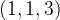 (1, 1, 3) (1, 1, 3)