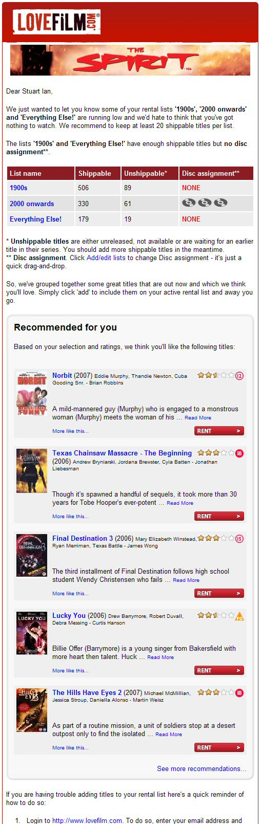 Lovefilm Fail