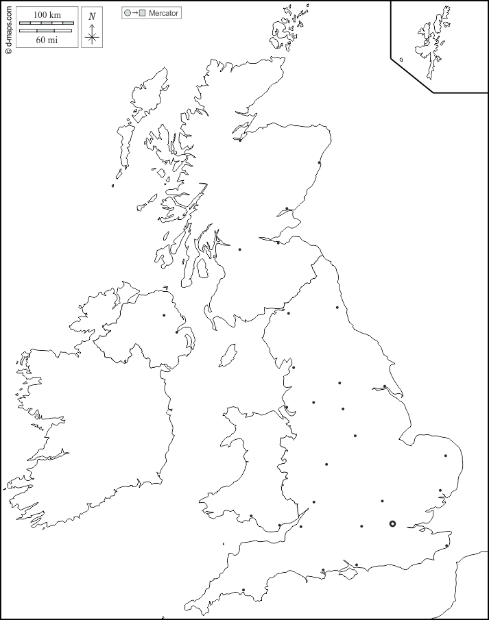 Carte Des Iles Britanniques à Compléter Carte Royaume Uni À Compléter / Dominique Sallé - Le Royaume-Uni - Web