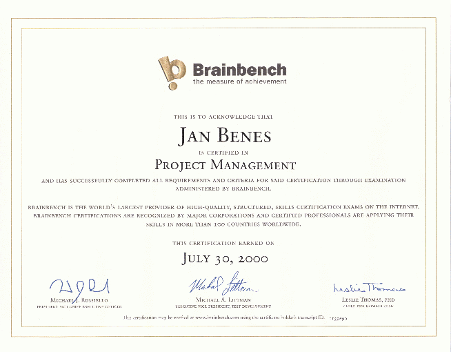 project management certification