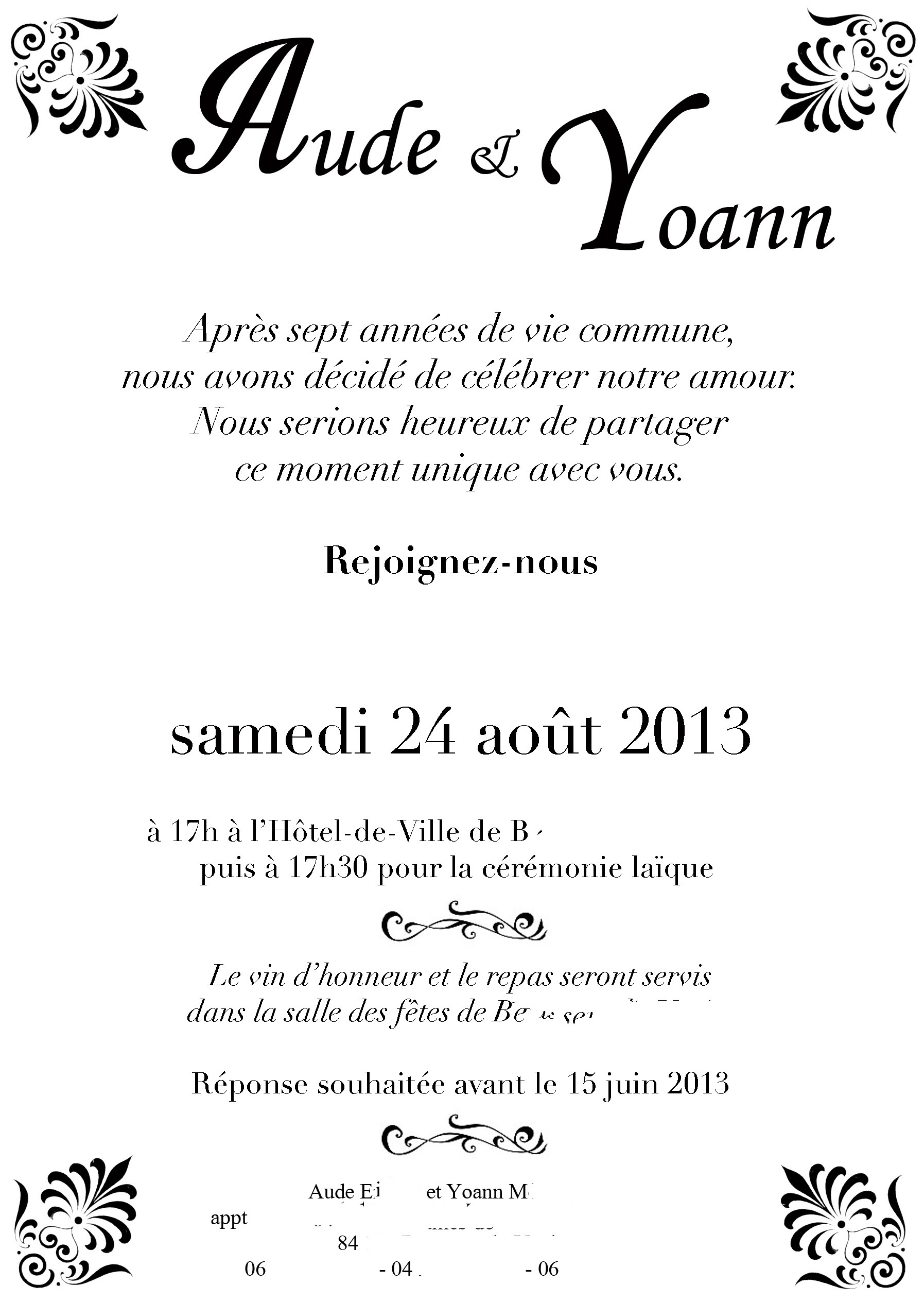 Faire Part Mariage Texte Ceremonie Laique