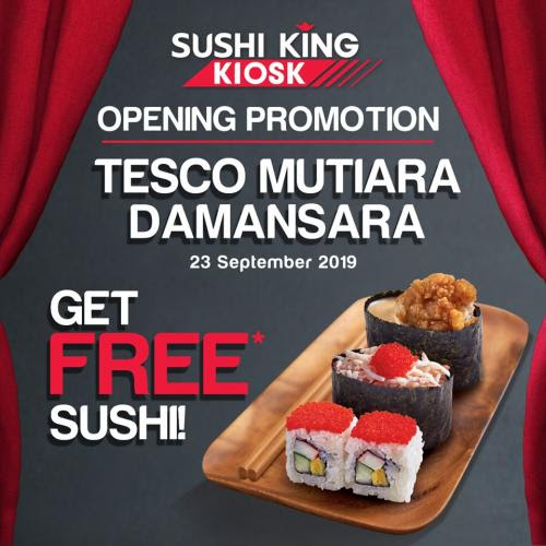 Dapatkan Gambar Sushi King Kiosk Tesco Mutiara Damansara Opening Free Sushi Terkeren by Kata Cinta