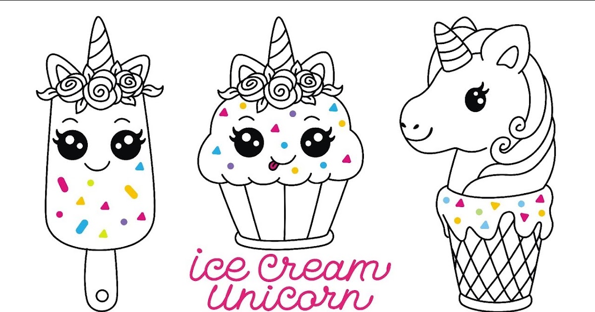 Gambar Mewarnai Unicorn Lucu