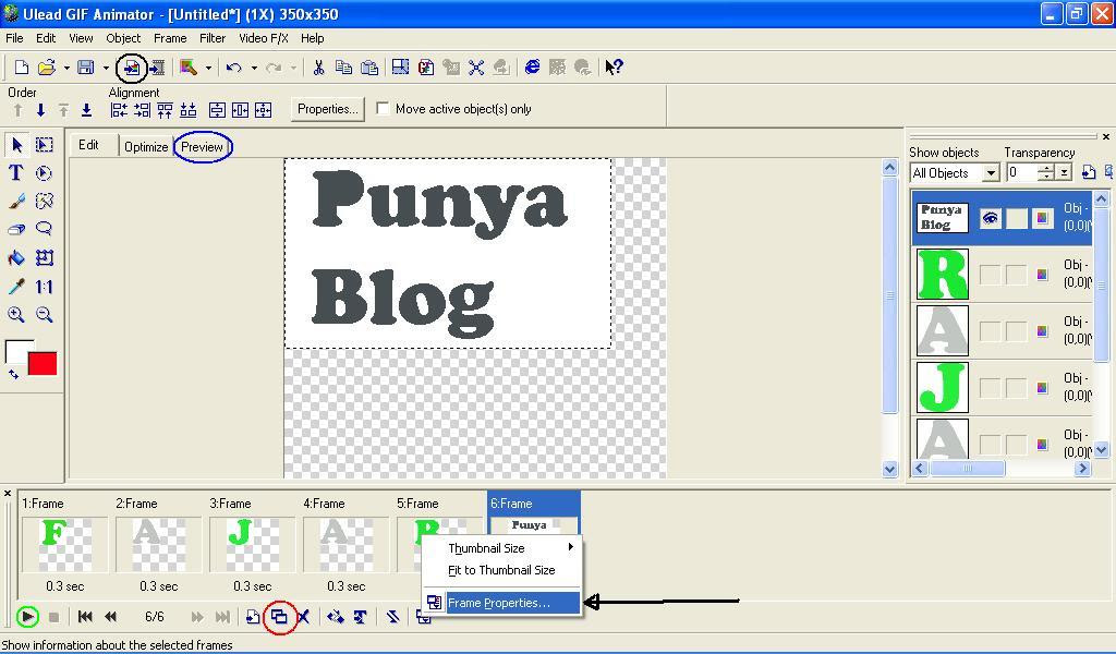 Membuat Animasi GIF dengan Ulead Gif Animator web desain grafis