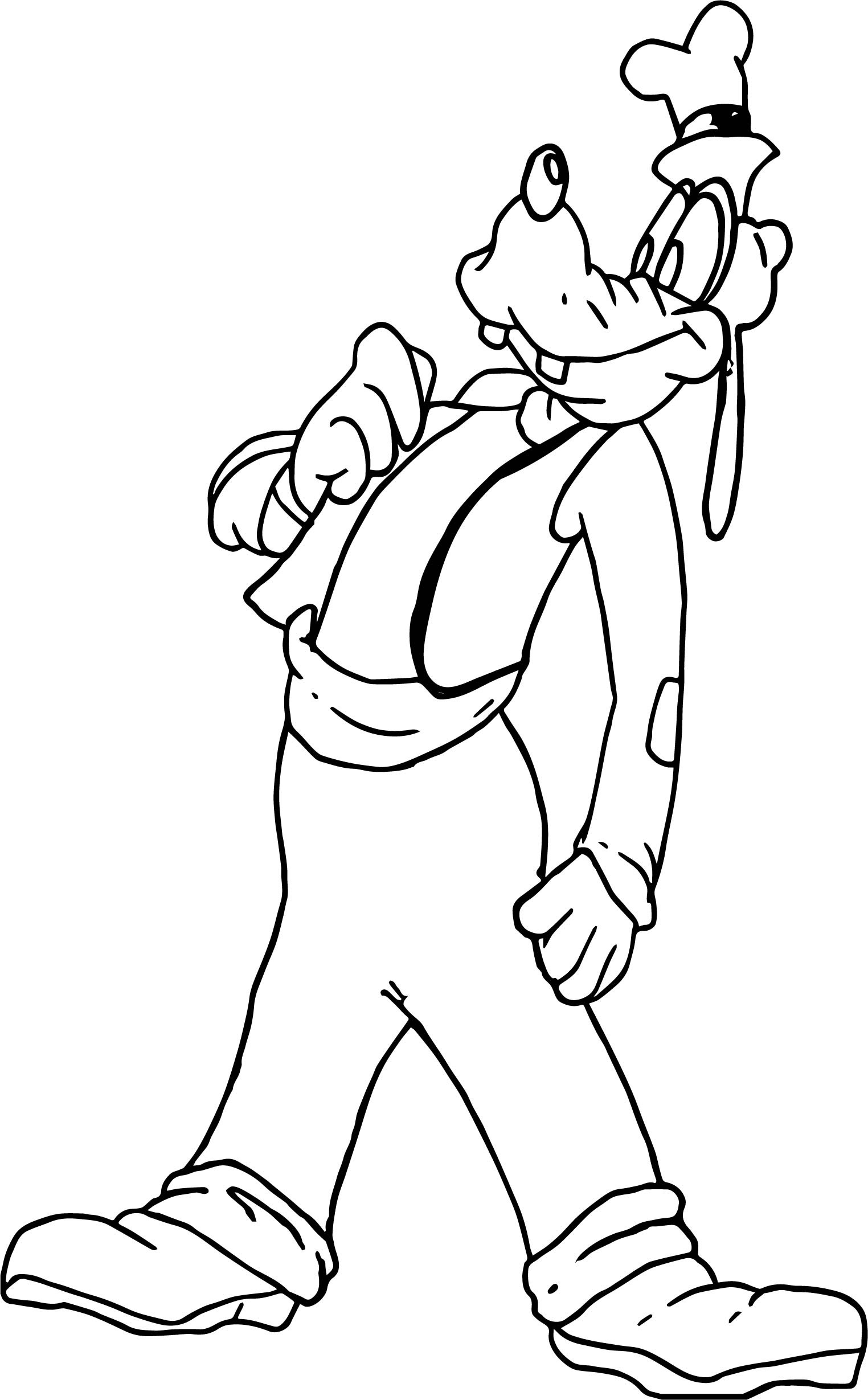 Goofy Printable Coloring Pages - Printable Templates