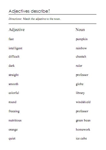 Free Printable Worksheets On Adjectives For Grade 6 - Tedy Printable