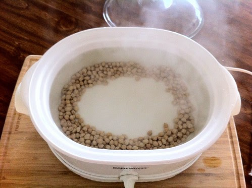 Boiling Water Added to Beans
