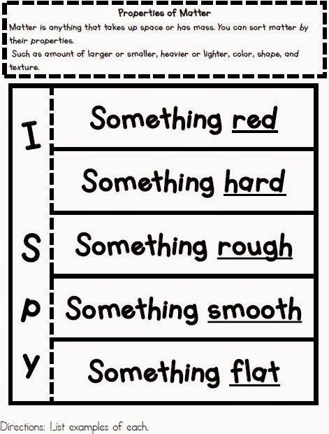 Properties Of Matter Worksheet 2nd Grade - worksheet