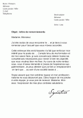 Exemple De Lettre De Remerciement Après Un Entretien Dembauche