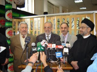 The Shia Islamist, Sunni Islamist and Sunni secular, all looking to be getting along together...thanks to the lamb!