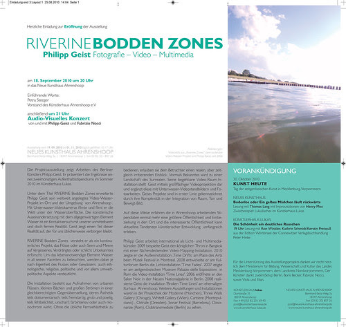 Ahrenshoop Neues Kunsthaus Philipp Geist Riverine Bodden Zones Einladung