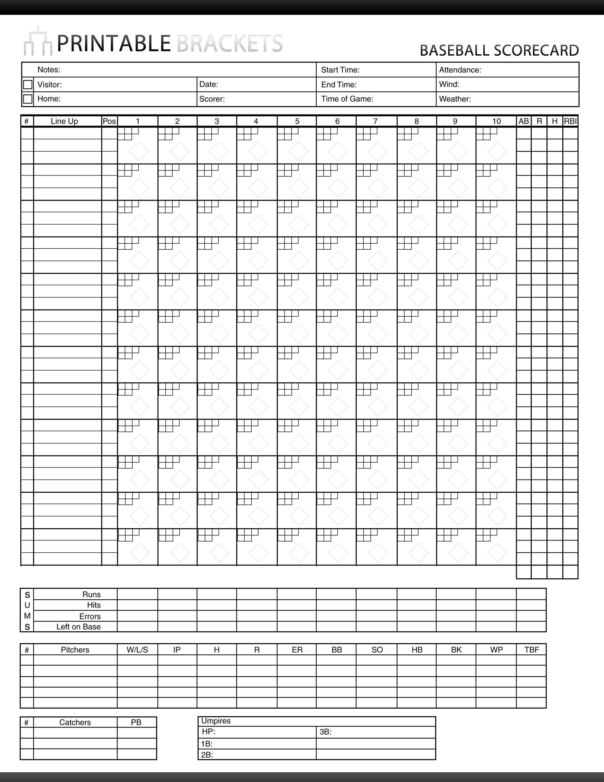 Tournament Score Sheet Template HQ Printable Documents