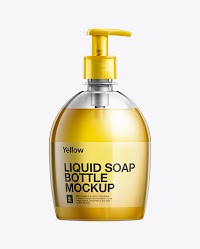 Download 24 Amber Liquid Soap Bottle With Pump Halfside View Branding Mockups Yellowimages Mockups