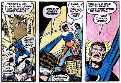 'Either you give Jack Kirby back his original art or I'm going to get GALACTUS on your ass!' FF #176 panels