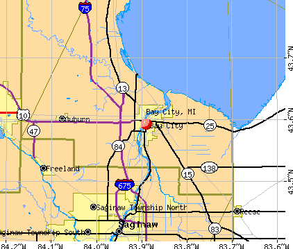 Map Of Bay City  Hiking In Map