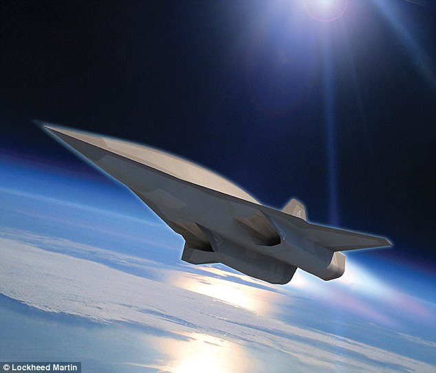 Lockheed Martin posted an artist's impression of the craft to its website, with the caption 'The Skunk Works hypersonic design ¿ an aircraft developed to execute Intelligence, Surveillance and Reconnaissance and strike missions at speeds up to Mach 6.'