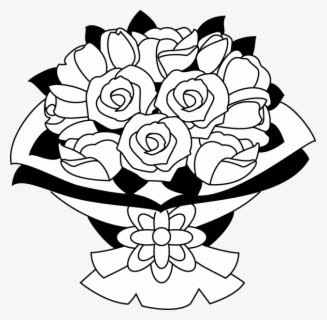 Rose Flower Png Clipart Black And White - Get Images Four