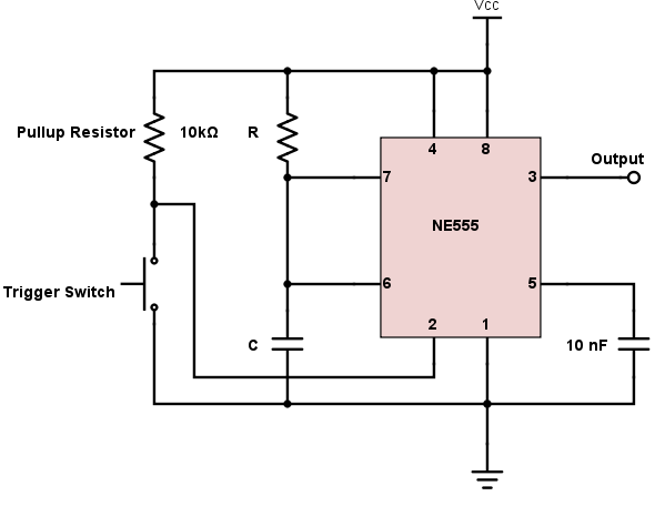 555 Timer Schematic How Does Ne555 Timer Circuit Works Datasheet