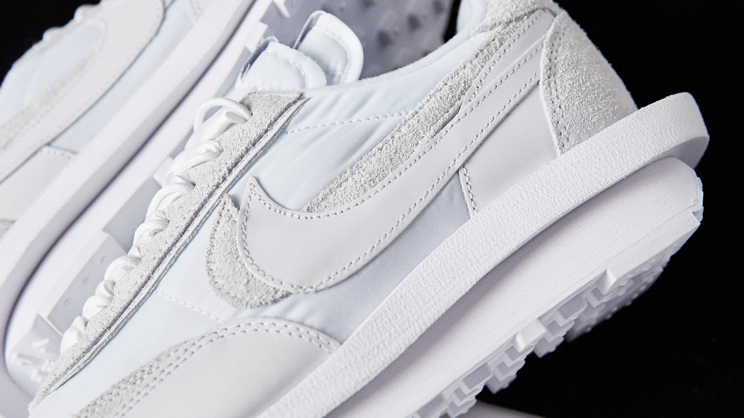 nike sacai waffle triple white