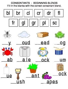 Teach child how to read: Blend Sounds Worksheets For Kindergarten