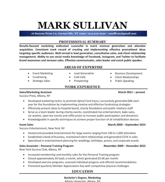job resume essay examples
