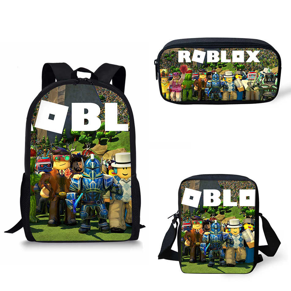 Roblox Toys School Bag 3pcsset Kids Toddler Bags School Backpack ...