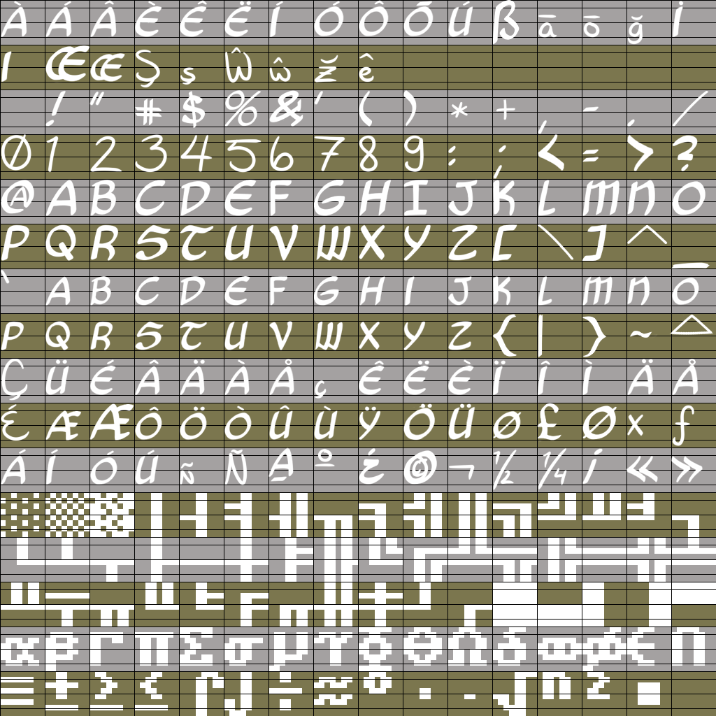 Minecraft Font Unicode Micro Usb M