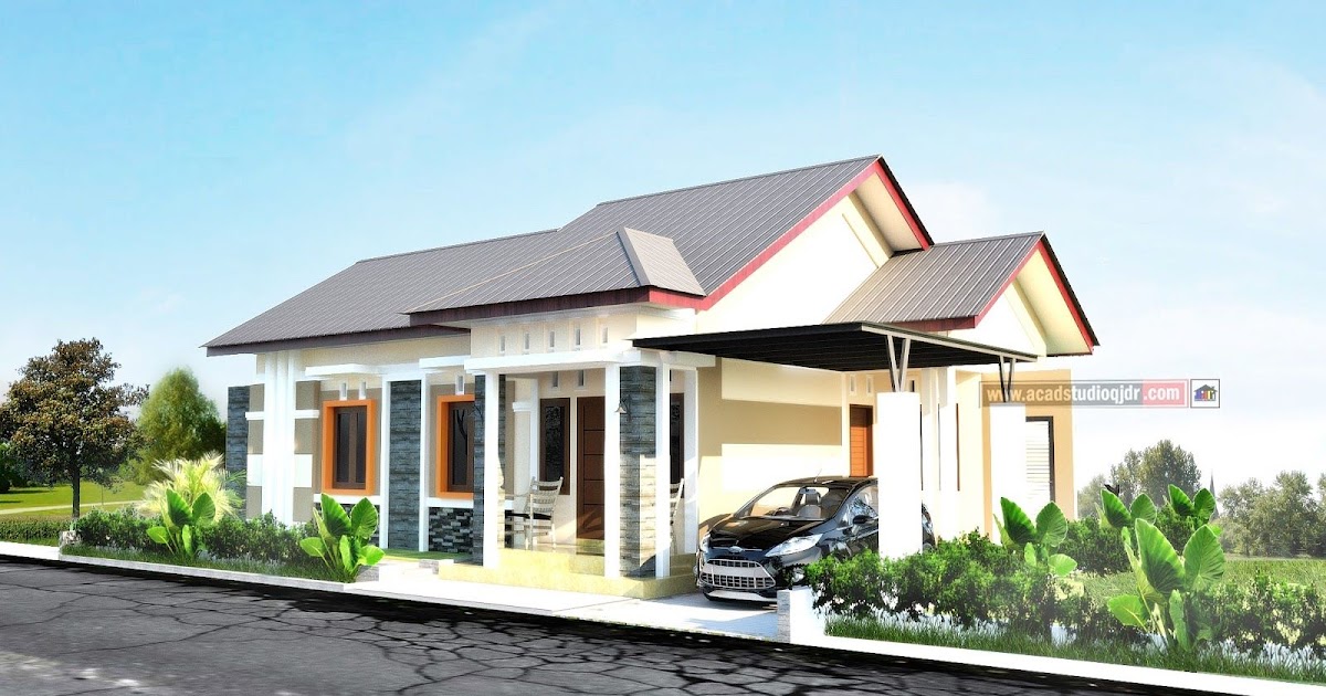 Desain Rumah Memanjang Ke Samping Modern sigitsera