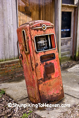 Rusty Gas Pump at Country Store, McLean County, Illinois