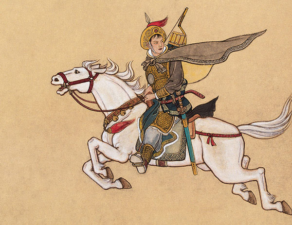 A painting of Hua Mulan.