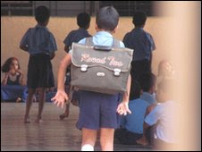 Pupil at Sharadashram Vidyamandir school